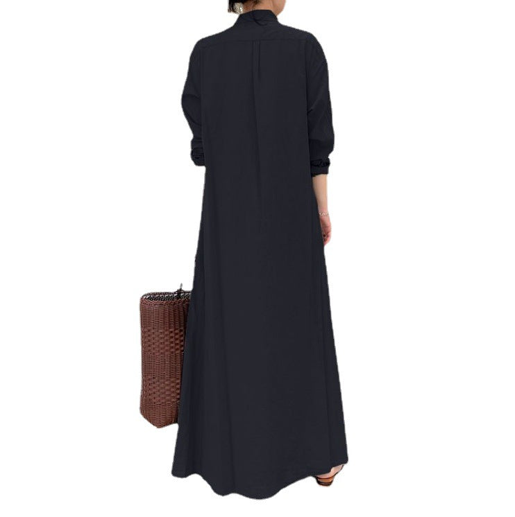 Eugénie - Robe élégante à manches longues unie