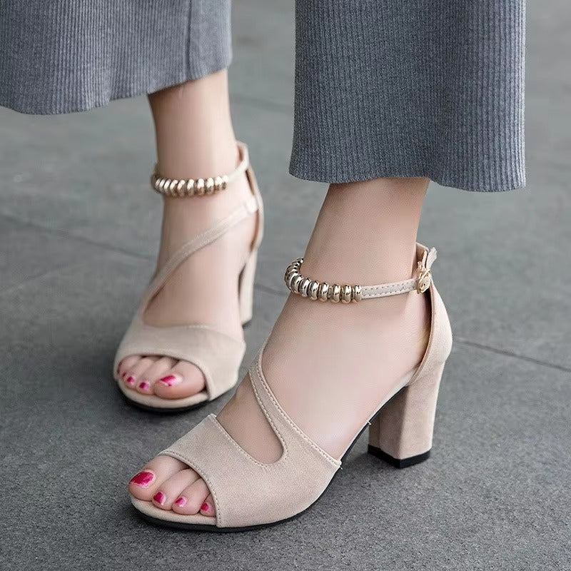 Anaïs - femme été Sexy femmes sandales Beige