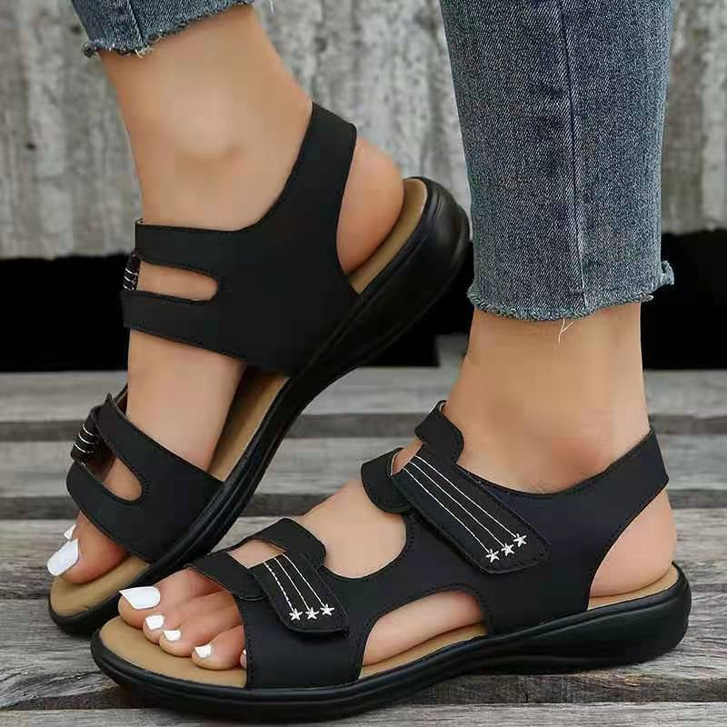 Angélique - Sandales orthopédiques de loisirs Noir