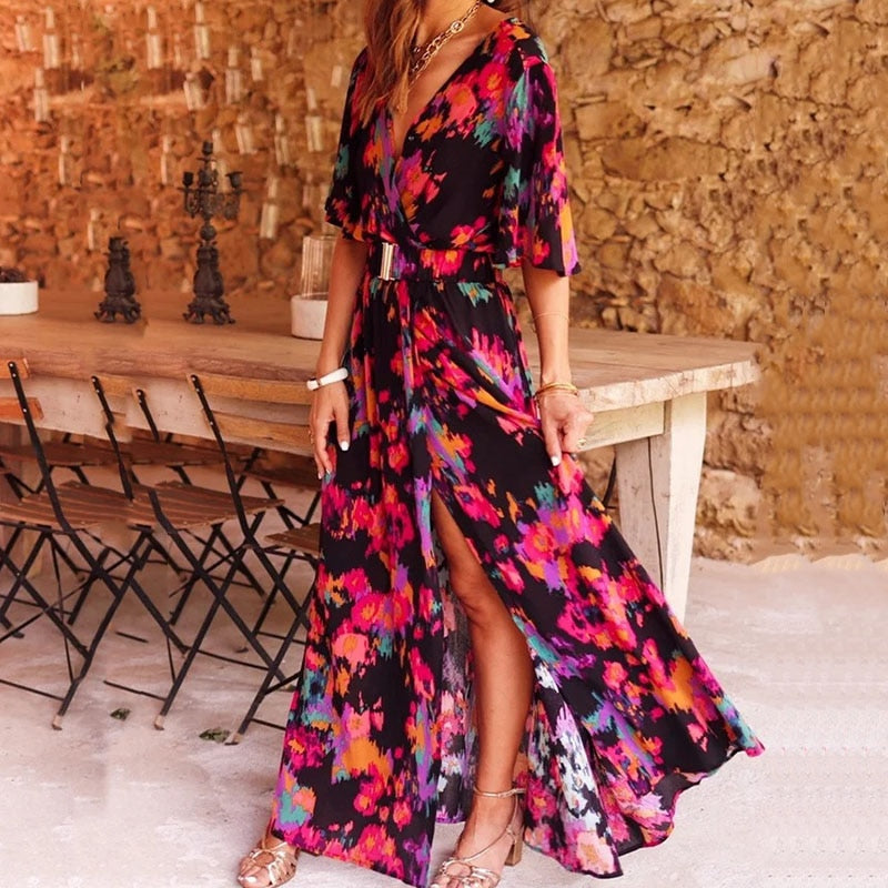 Angélique – Robe Longue Portefeuille Intemporelle et Féminine 2