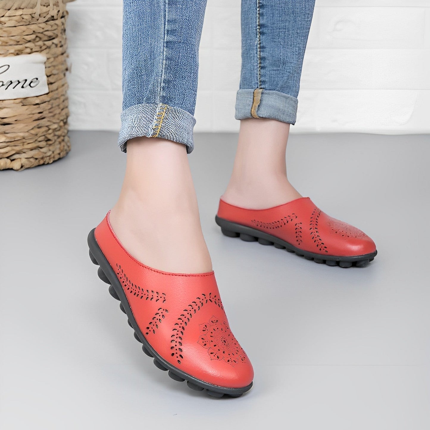 Bénédicte - Damen Etch Loafers rouge