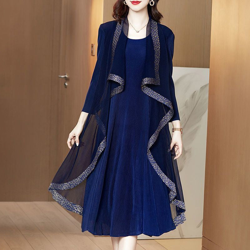 Bénédicte - New retro fall dress set Bleu