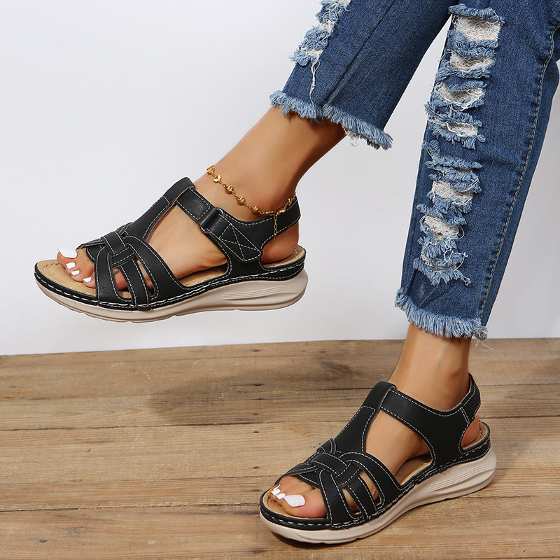 Bérénice - Ballenzehenkorrektur Ortho Sandalen Noir