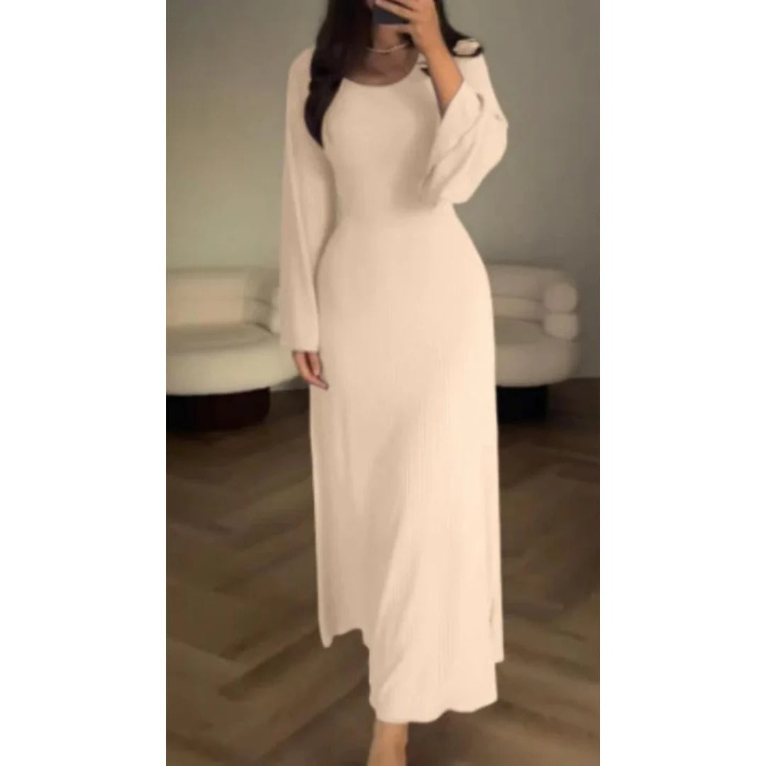 Babette - Robe longue de soirée stylée Beige