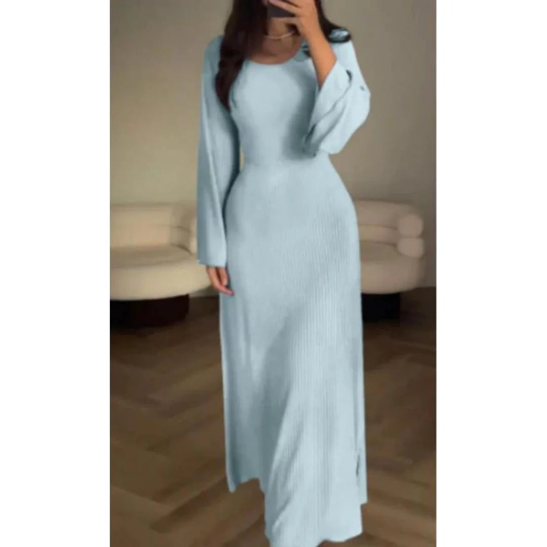 Babette - Robe longue de soirée stylée Bleu