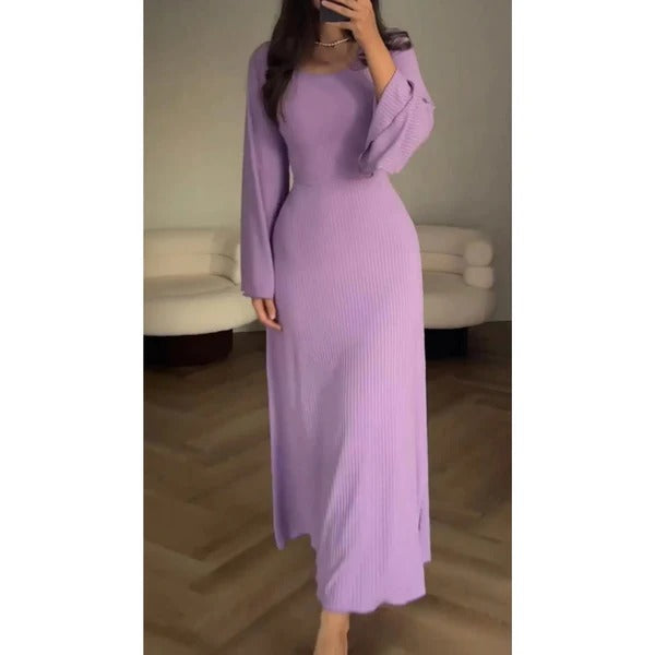 Babette - Robe longue de soirée stylée Lila