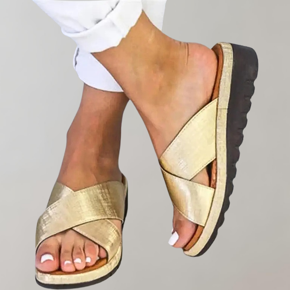 Baptista - Chaussons confortables pour femmes L'or