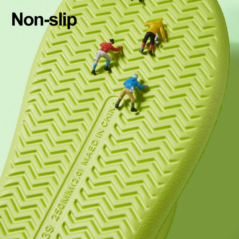 Basile - Pantoufles antidérapantes souples et confortables Jaune-vert