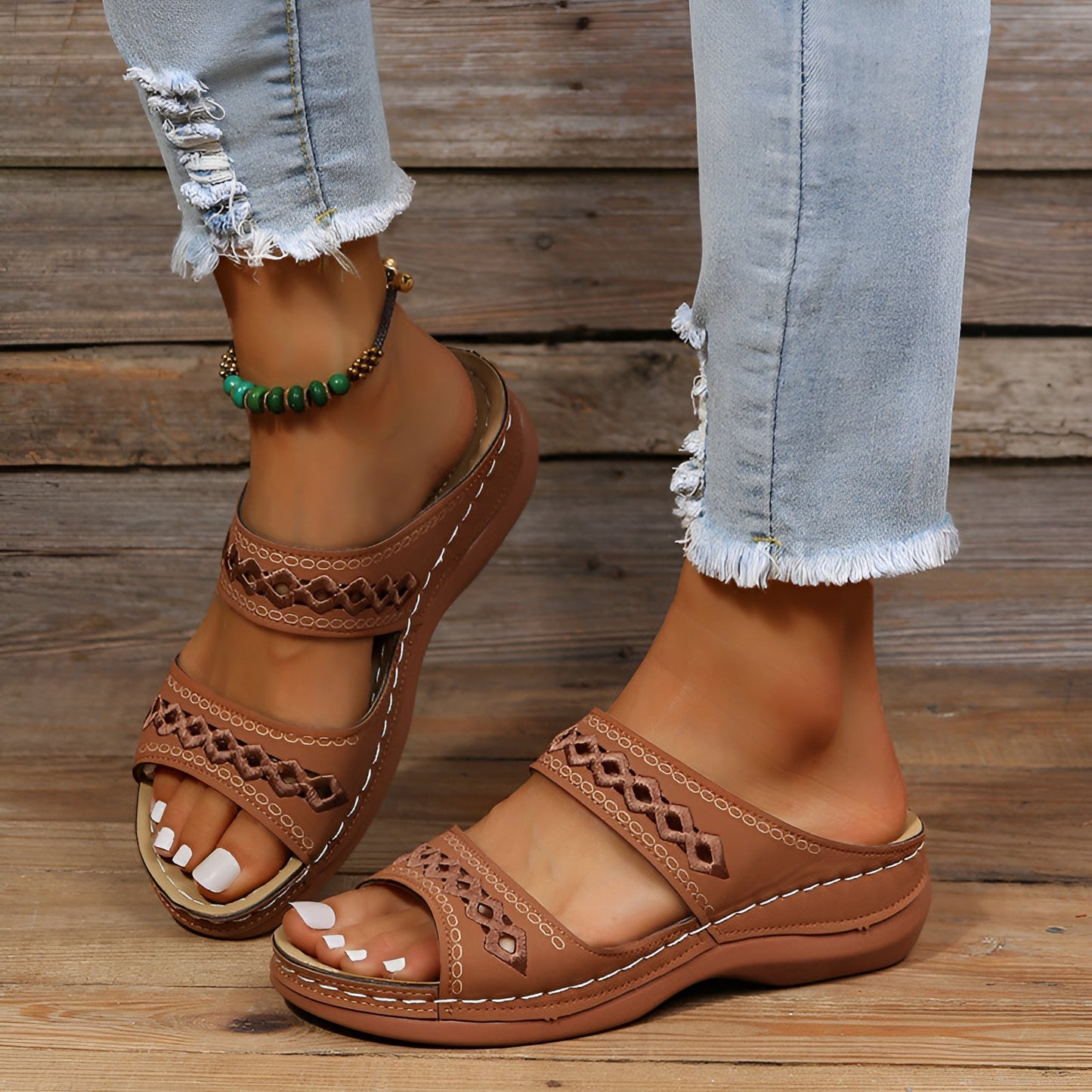 Baya - Sandales Femme Confort et soutien Tous les jours Marron