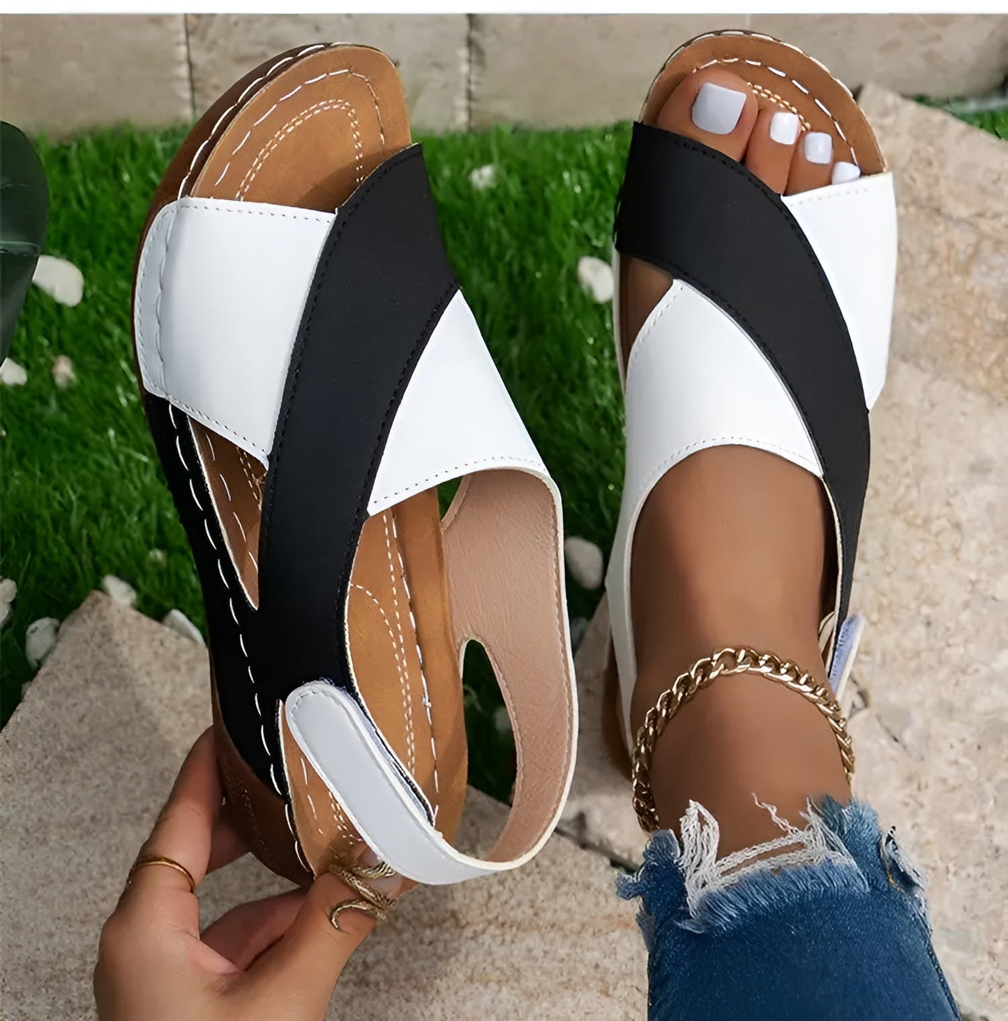 Belinda - Sandales orthopédiques pour femmes Confort et style Blanc