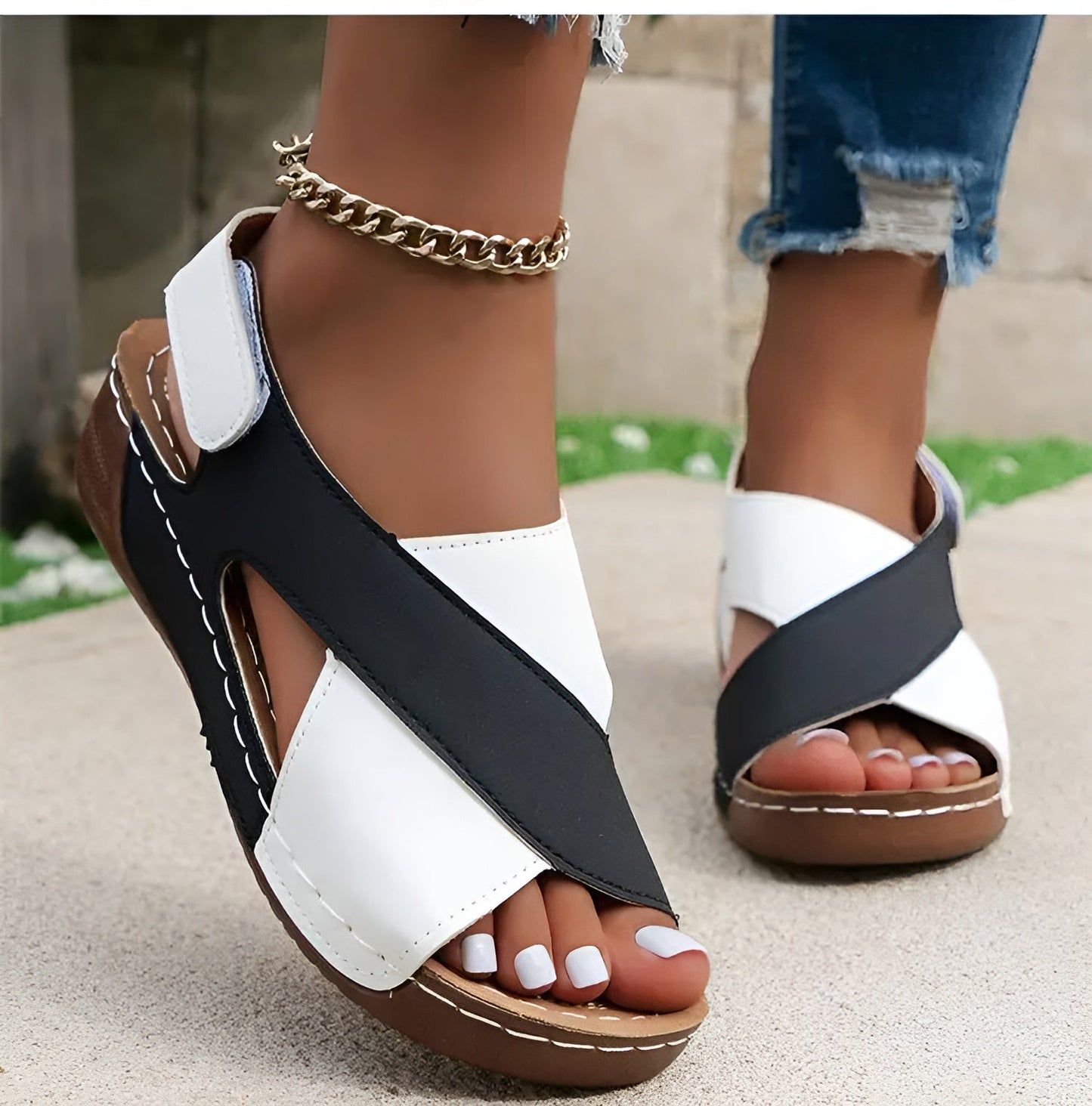 Belinda - Sandales orthopédiques pour femmes Confort et style Noir