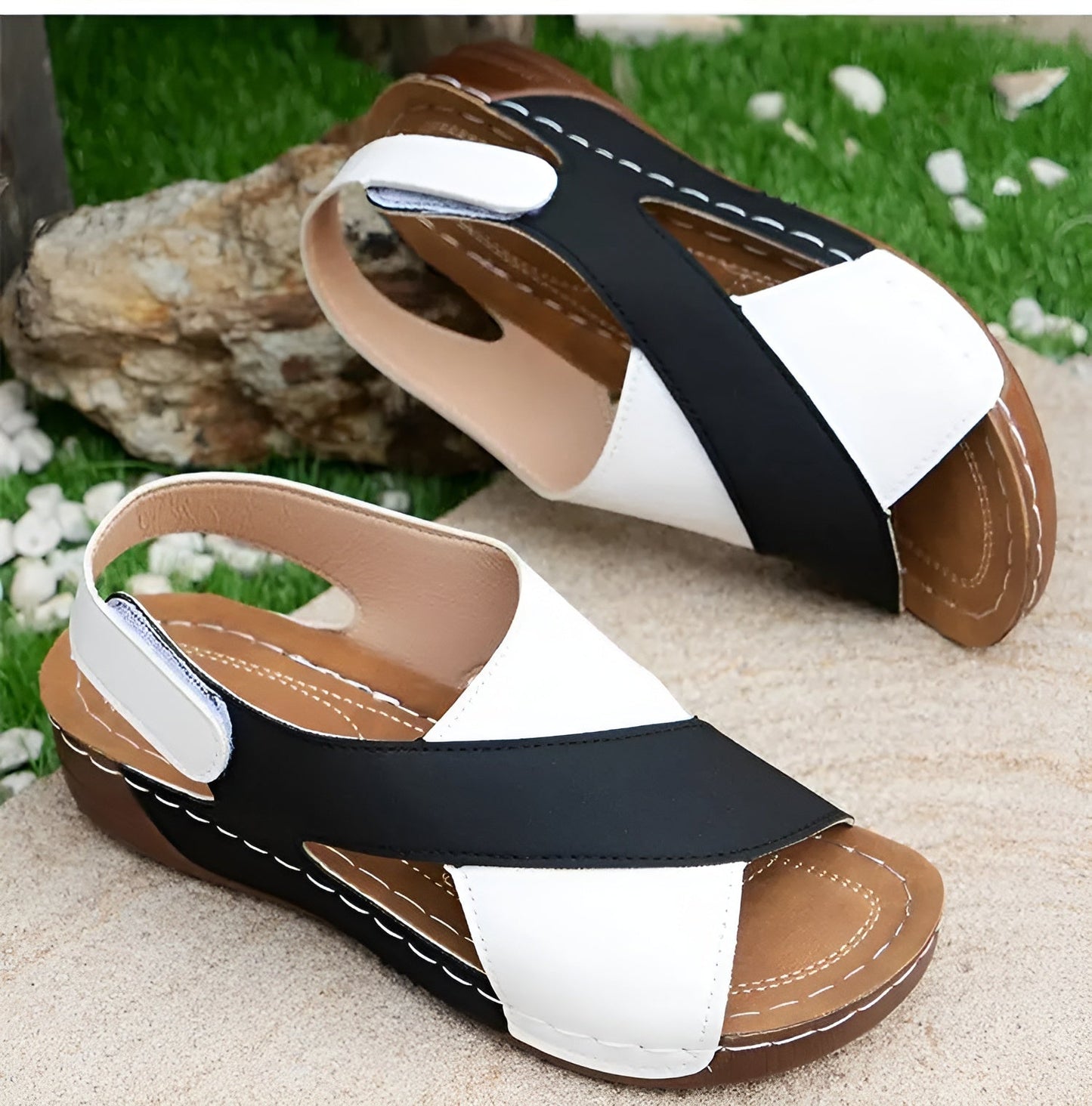 Belinda - Sandales orthopédiques pour femmes Confort et style Noir