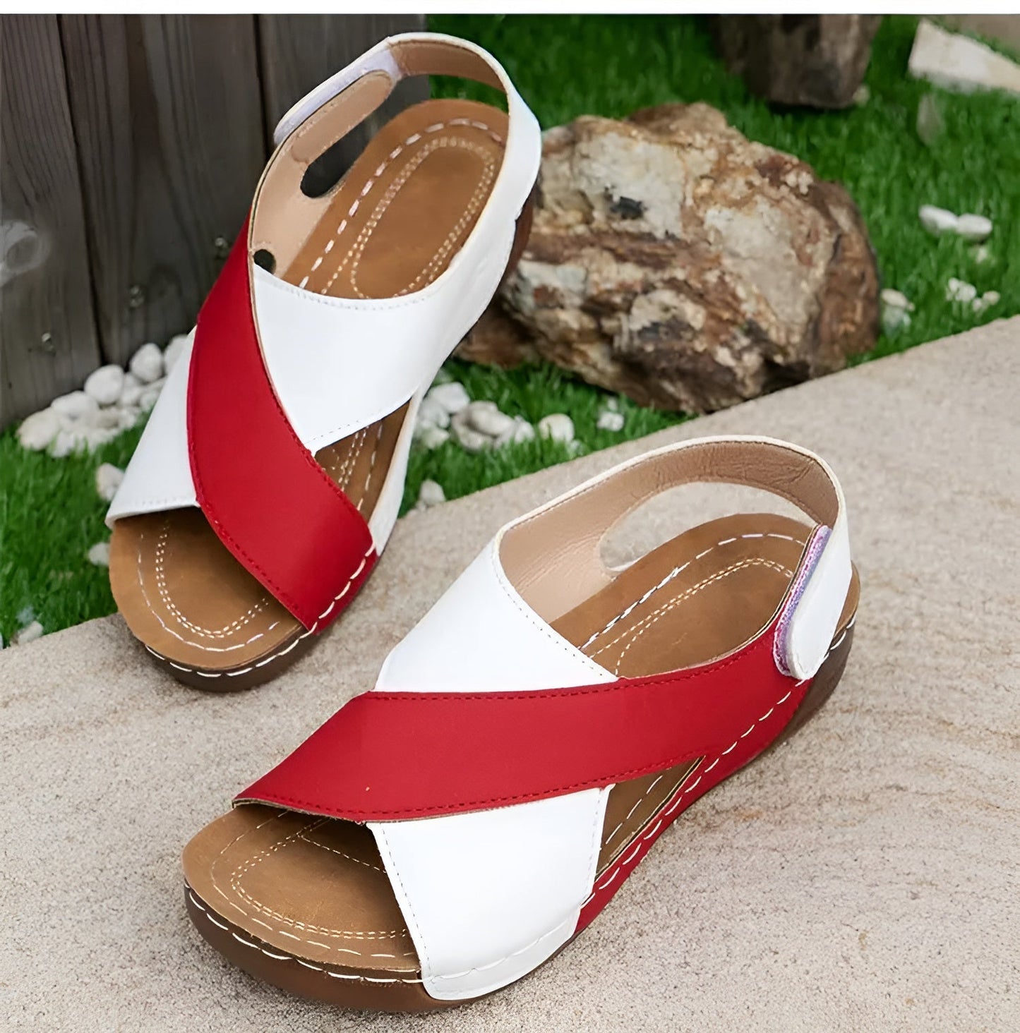 Belinda - Sandales orthopédiques pour femmes Confort et style Rouge 1