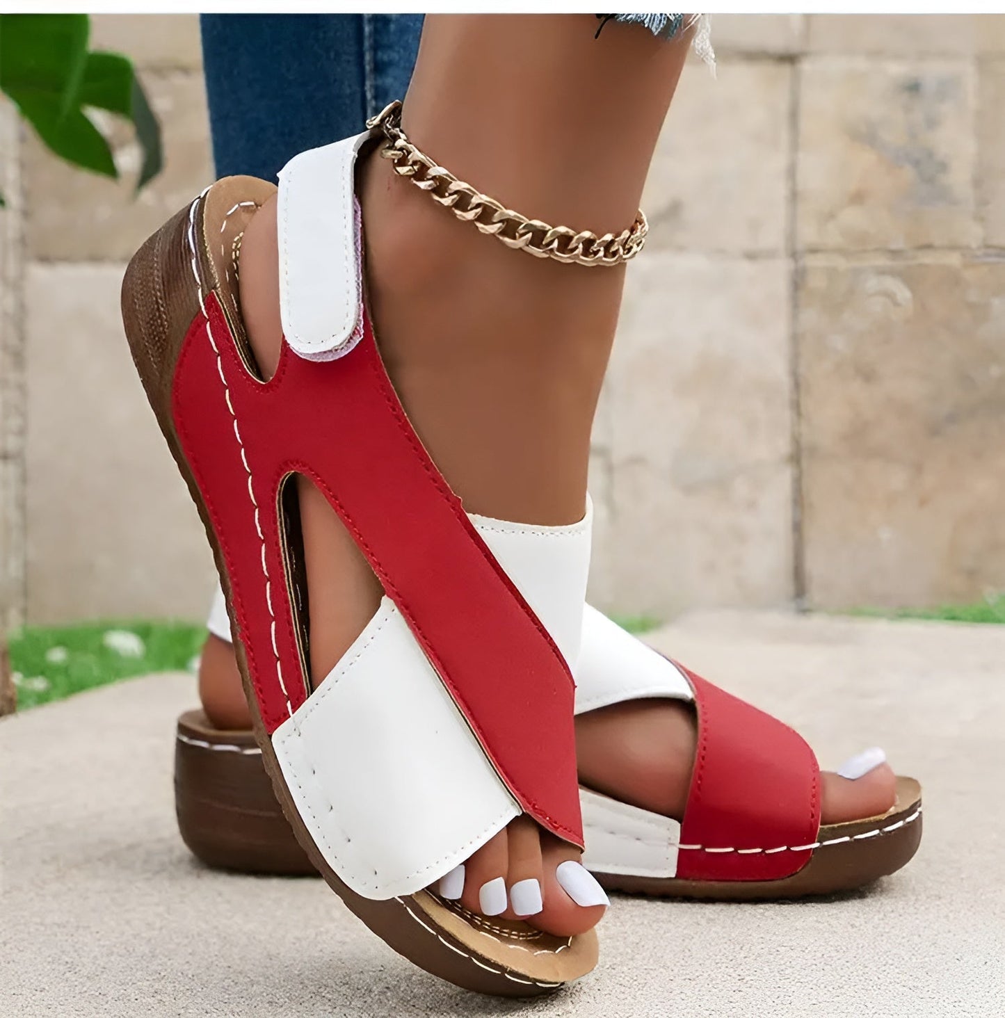 Belinda - Sandales orthopédiques pour femmes Confort et style Rouge 4