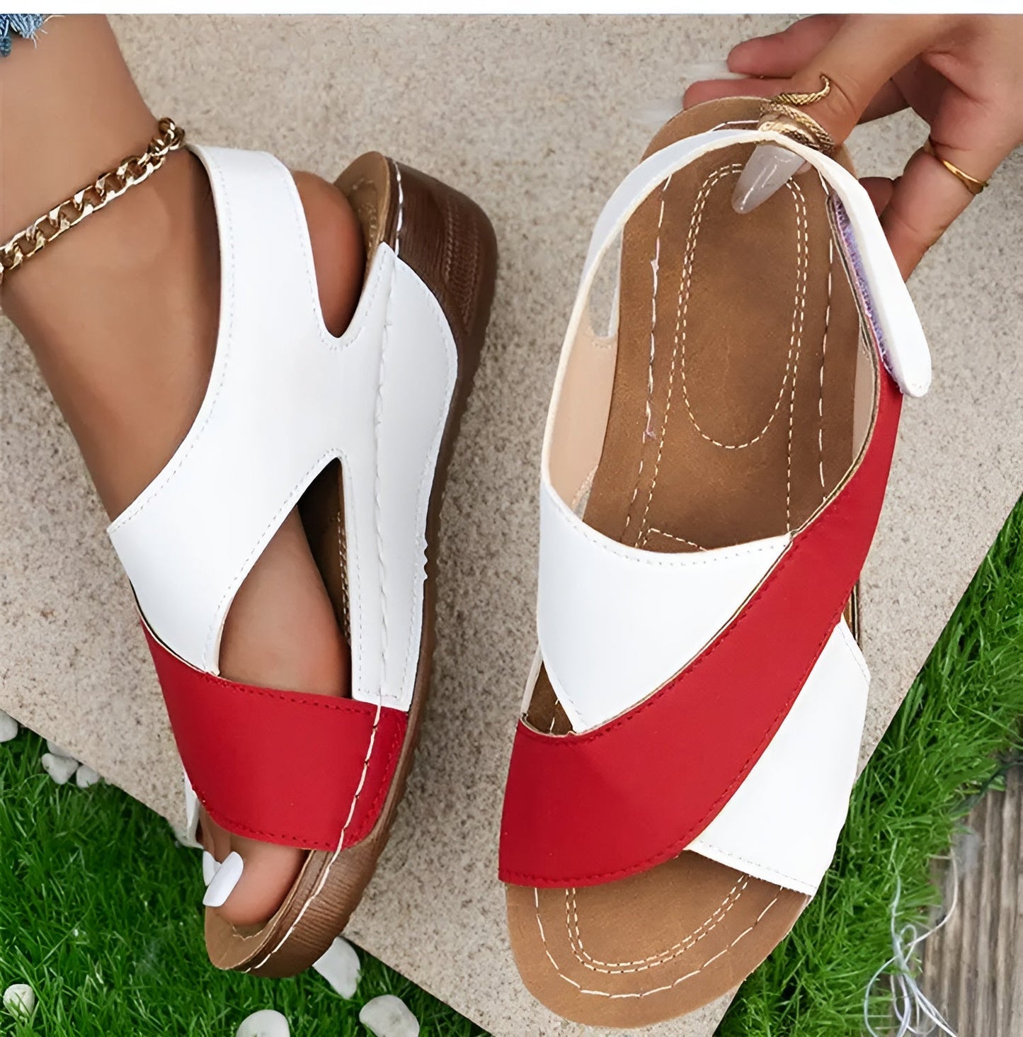 Belinda - Sandales orthopédiques pour femmes Confort et style Rouge 5