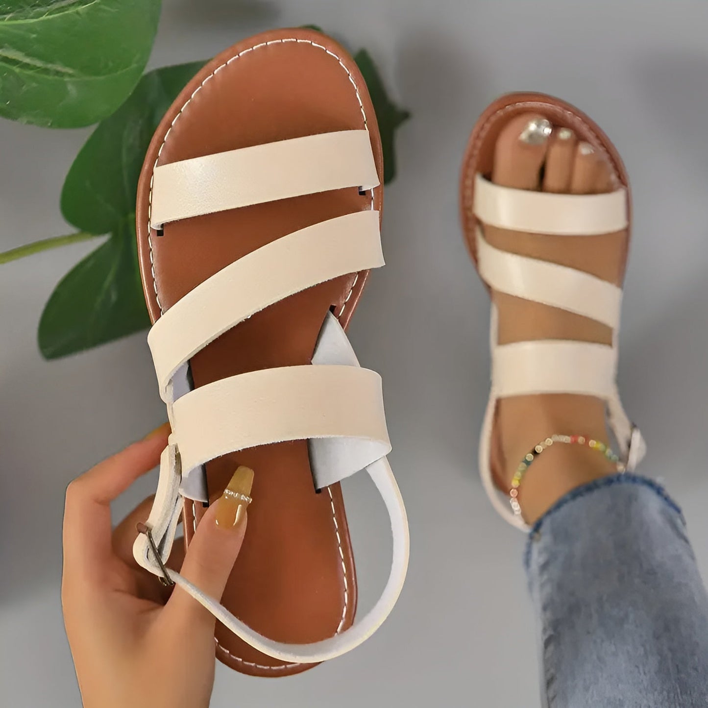 Bella - Des sandales élégantes et orthopédiques pour tous les jours Blanc