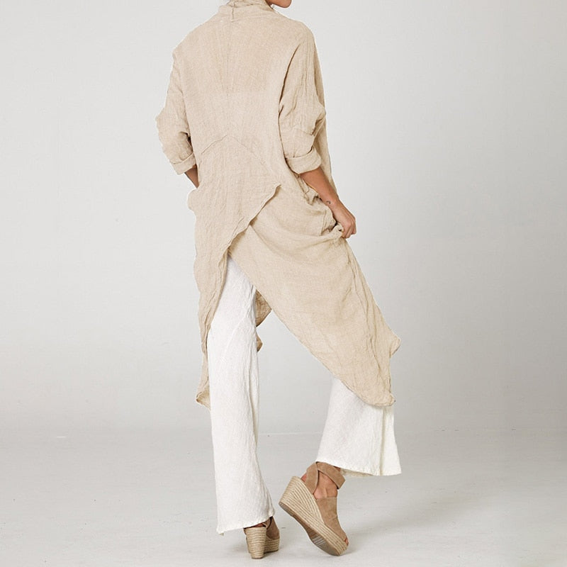 Belle - Tunique d'été asymétrique Beige