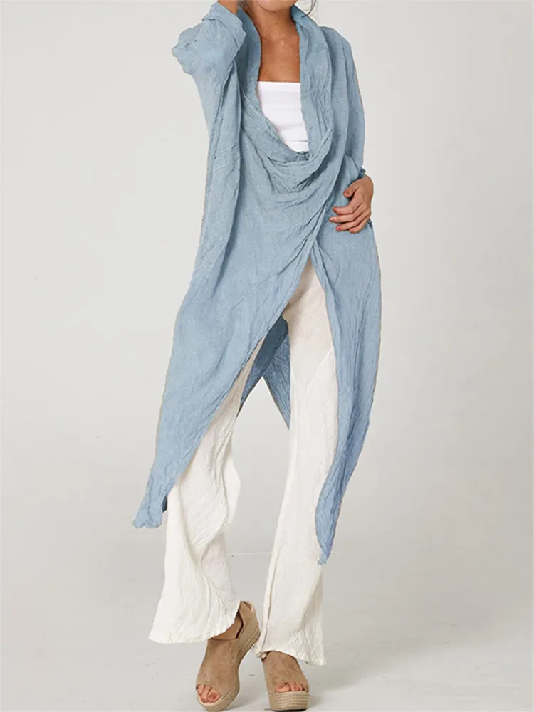 Belle - Tunique d'été asymétrique Bleu