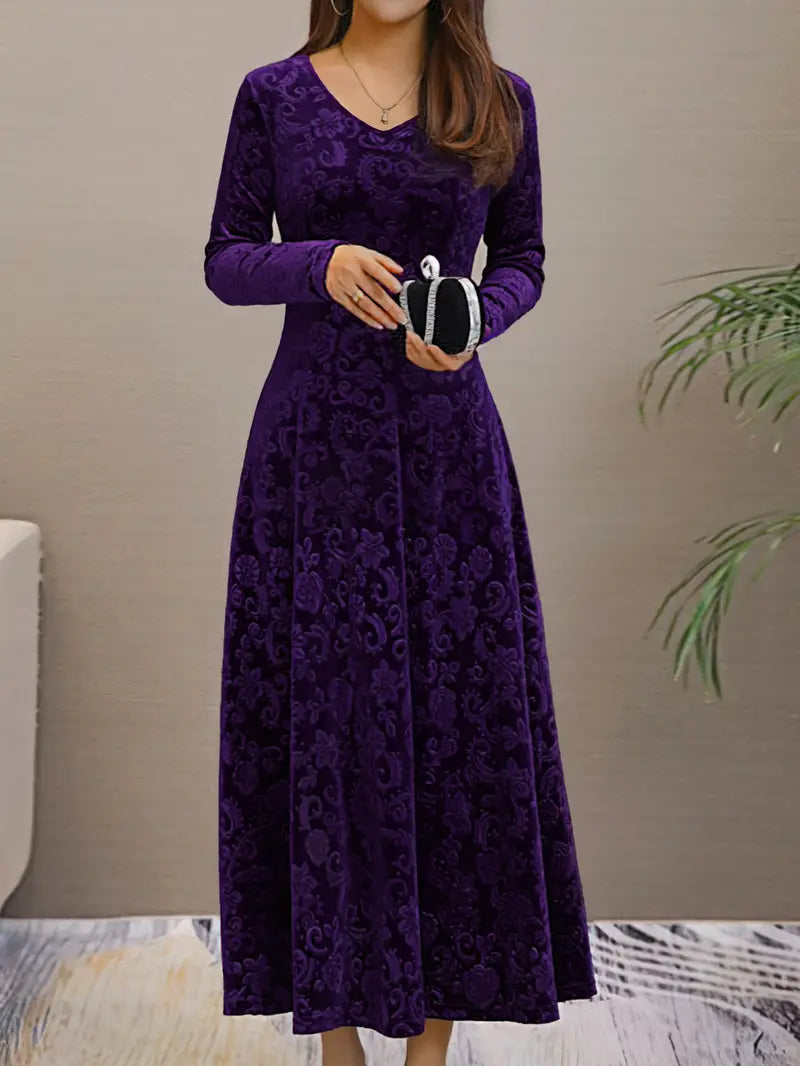 Bernadette - Robe élégante évasée Lila
