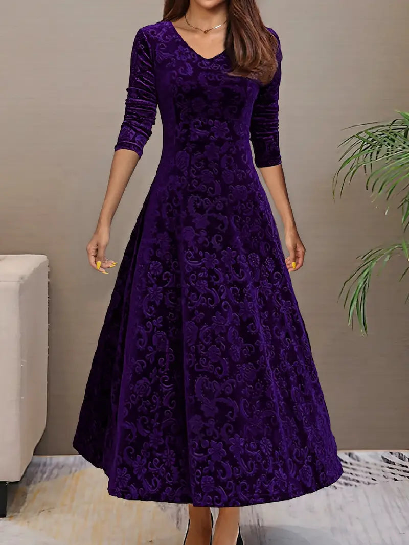 Bernadette - Robe élégante évasée Lila 1