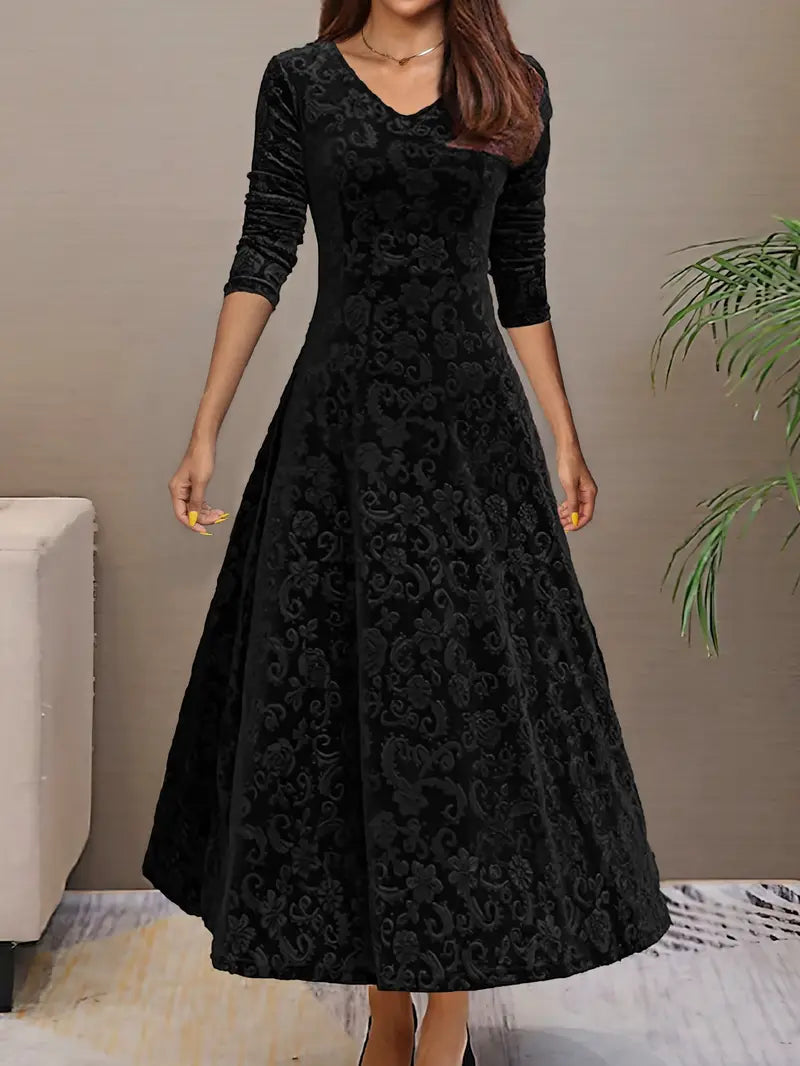 Bernadette - Robe élégante évasée Noir 1