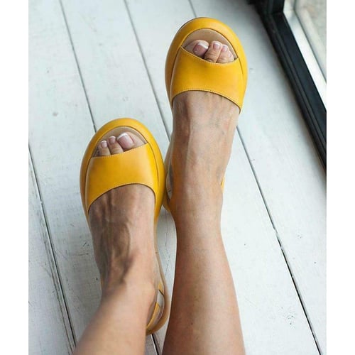 Bertille - Sandales d'été pour femmes Jaune 1
