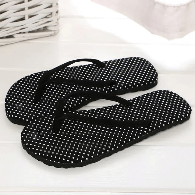 Bertina - Tongs de plage points noirs