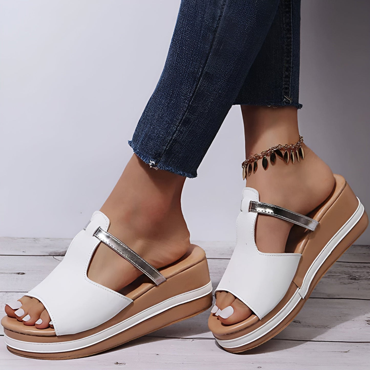 Bianca - Sandales orthopédiques Femme Confort & Style élégant Blanc
