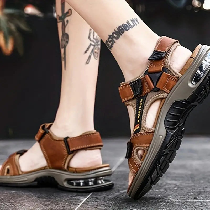 Billie - Sandales thérapeutiques orthopédiques Marron clair 1