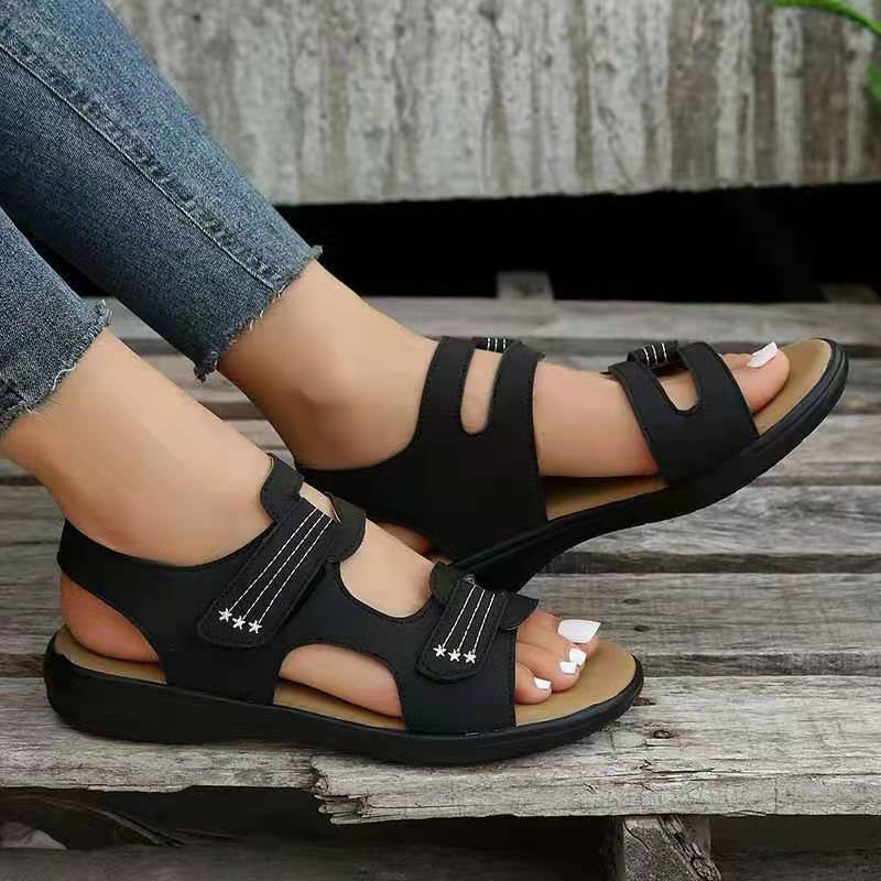 Blanche - Sandales orthopédiques de loisirs pour femmes Noir 1