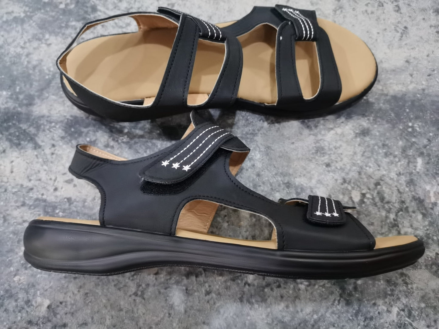 Blanche - Sandales orthopédiques de loisirs pour femmes Noir 2