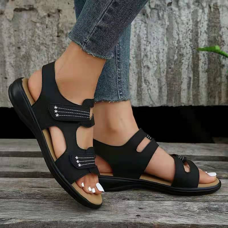 Blanche - Sandales orthopédiques de loisirs pour femmes Noir 3