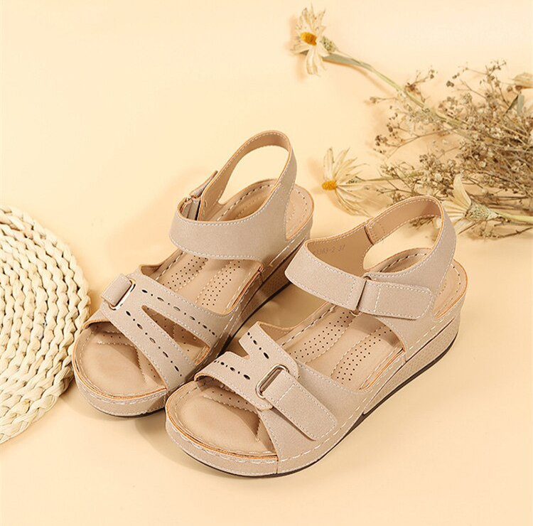 Brisa - Sandales orthopédiques Confortables et élégantes Beige