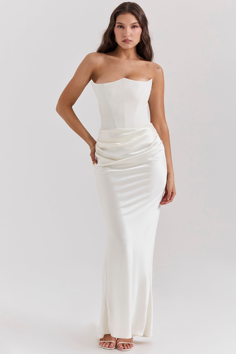 Bryanna - ROBE MAXI ROSALIND Blanc 1