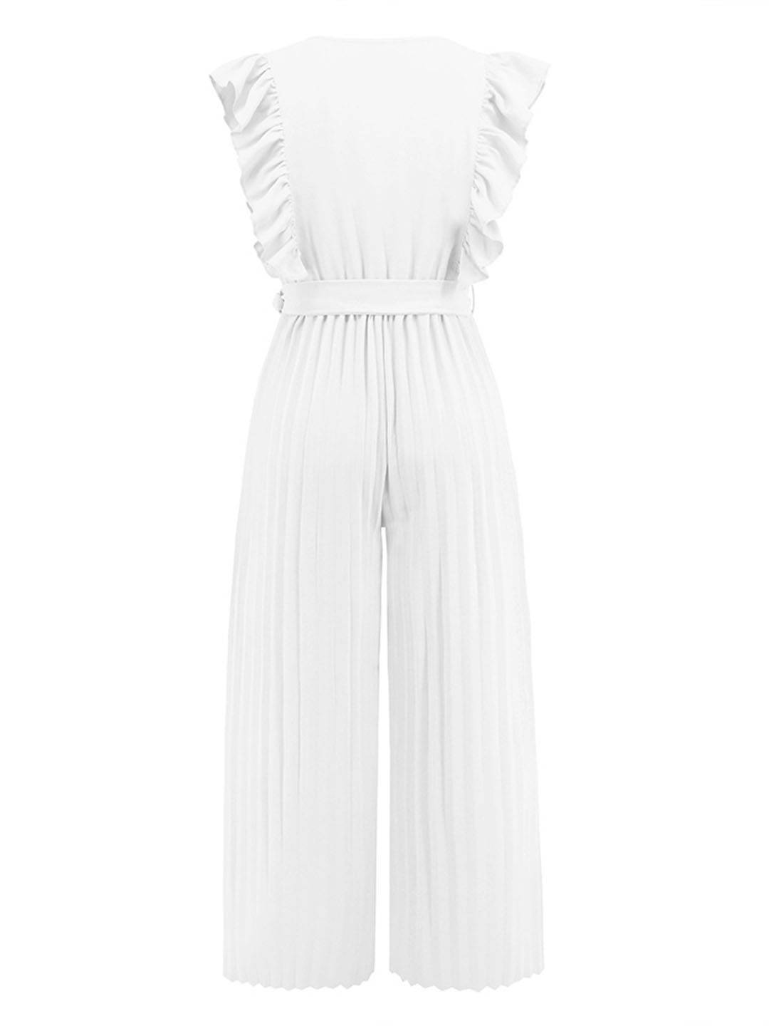 Honorine – Combinaison Femme V-Cou Volants Bohème Élégante
