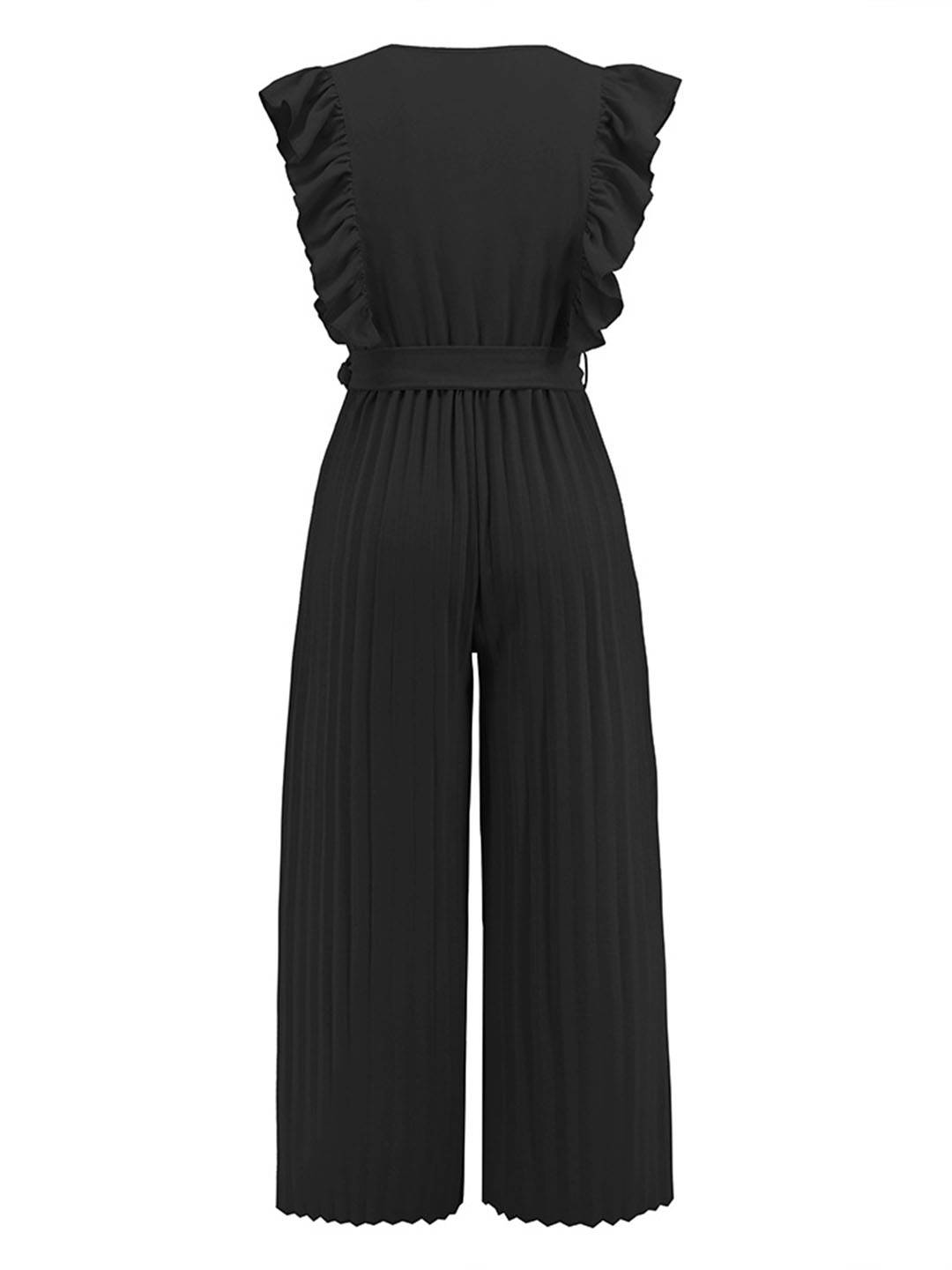 Honorine – Combinaison Femme V-Cou Volants Bohème Élégante