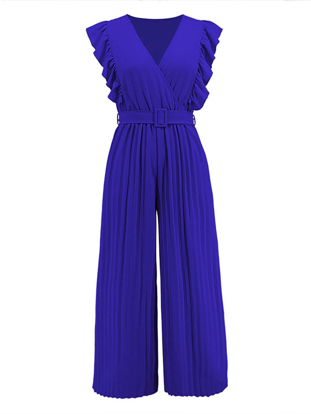 Honorine – Combinaison Femme V-Cou Volants Bohème Élégante