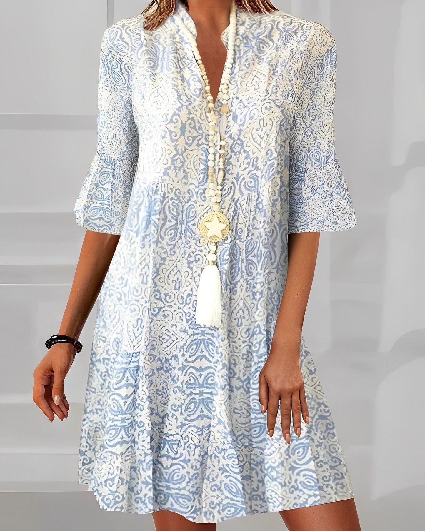 Cécile - Robe courte pour femme Bleu 3
