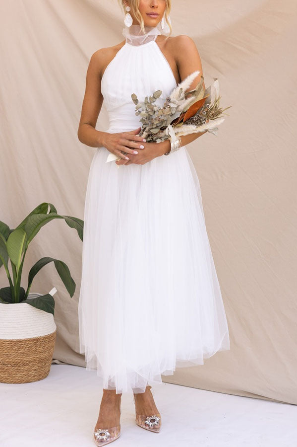 Camille - Robe de soirée à paillettes scintillantes Blanc 1