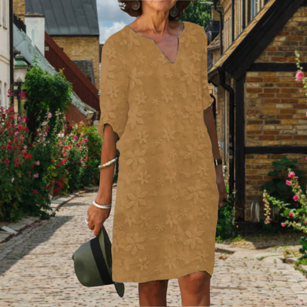 Charline - Robe élégante pour femme Kaki
