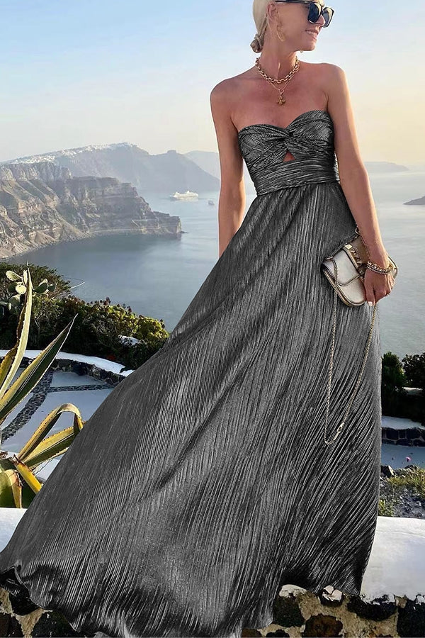 Charlotte - Robe femme maxi épaules nues Noir 1