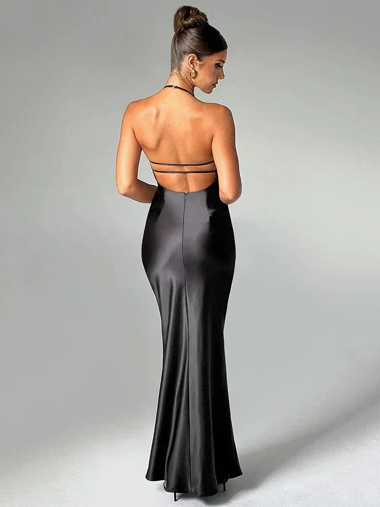 Chloé - Robe de nuit dos nu Noir 1