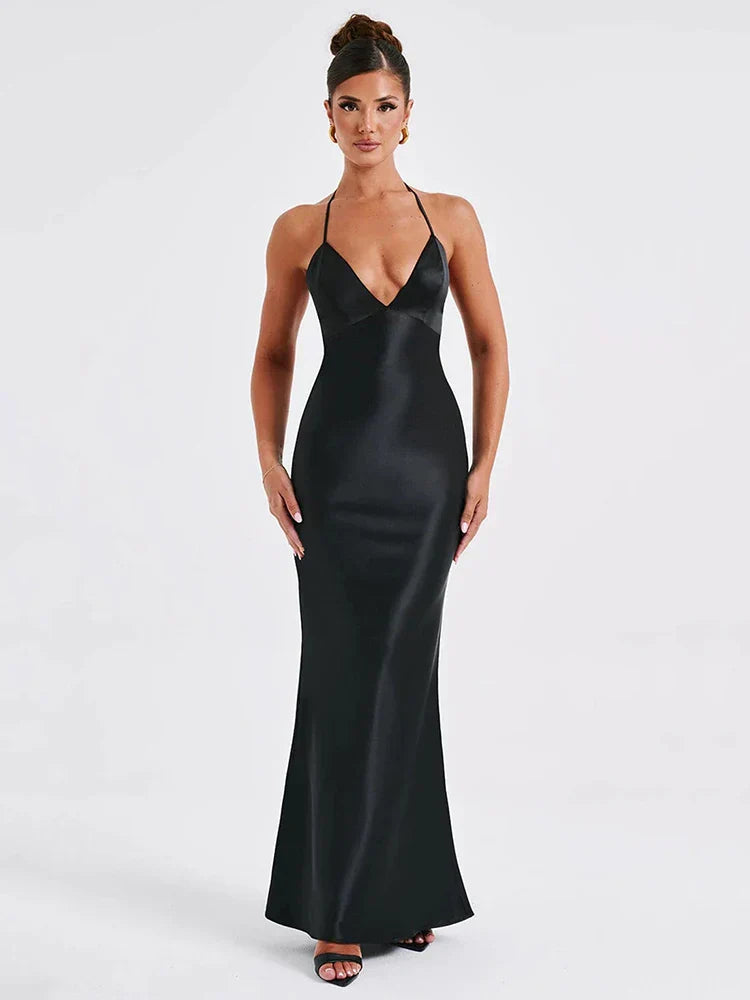 Chloé - Robe de nuit dos nu Noir 2