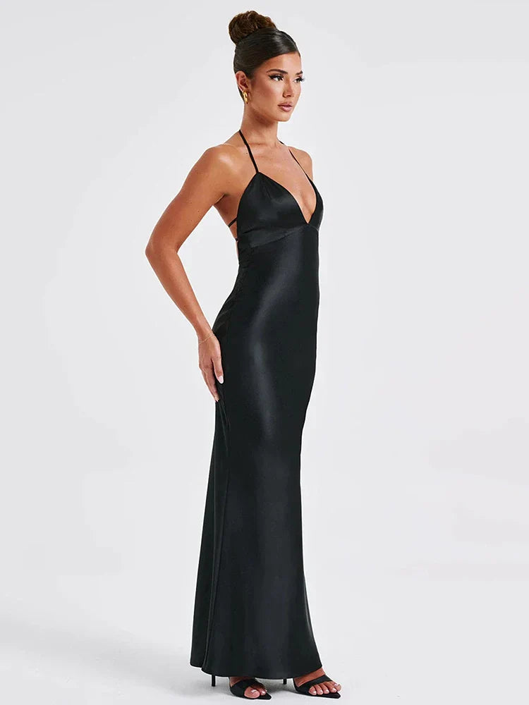 Chloé - Robe de nuit dos nu Noir 3