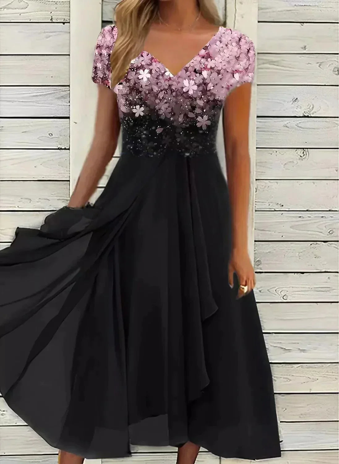 Claire - Robe pour femme Rose Noir