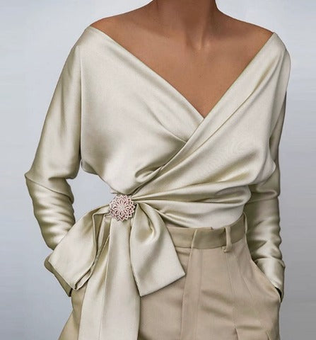 Denise – Blouse en Soie Femme Élégante et Légère