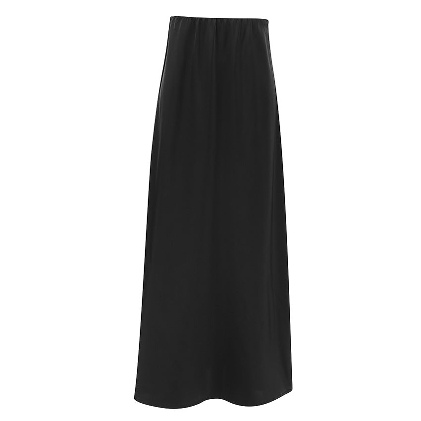 Diane - Jupe Longue Slim Noire pour femmes 5