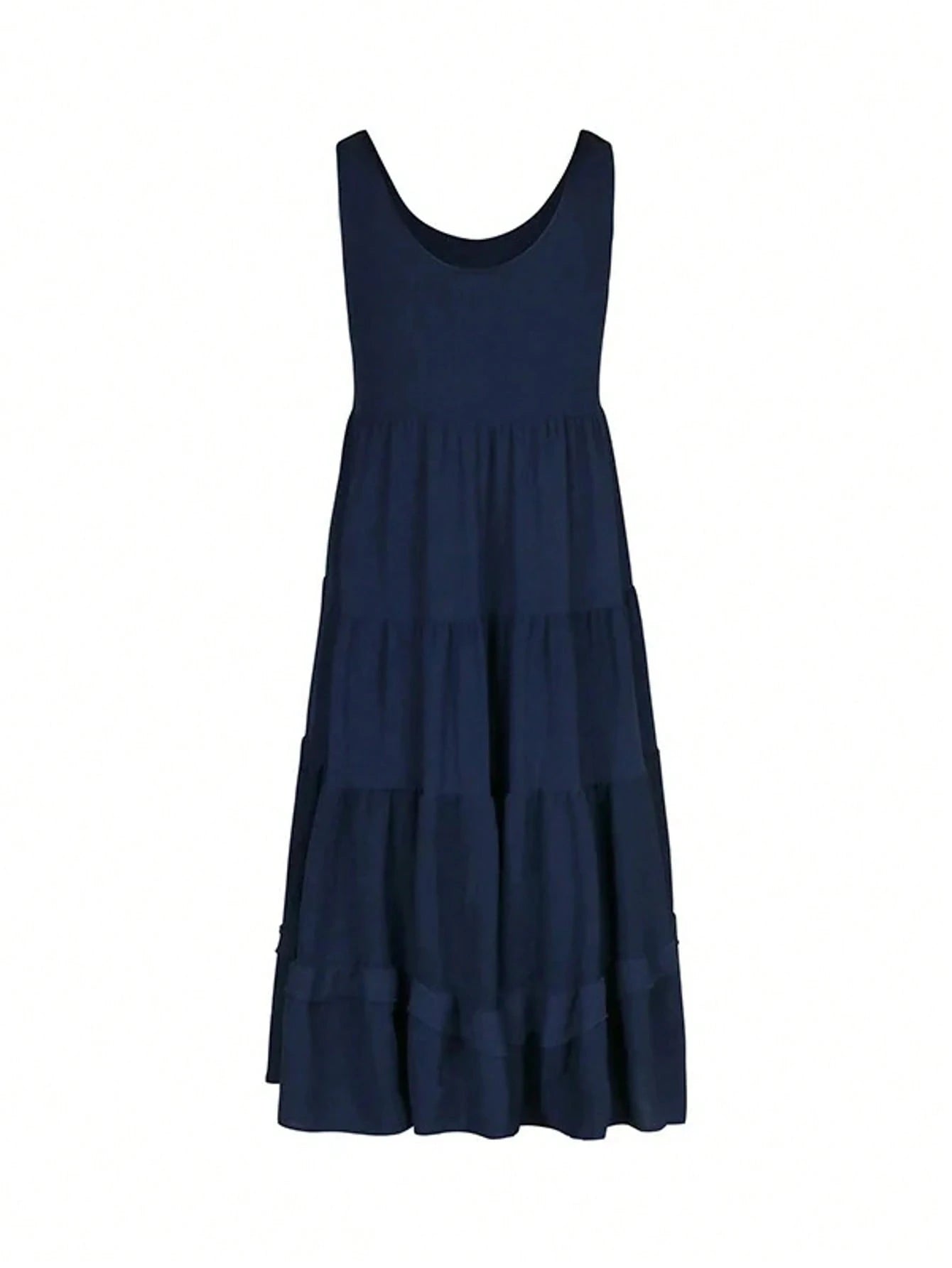 Domitille – Robe Longue Femme Sans Manches Unie à Boutons 5