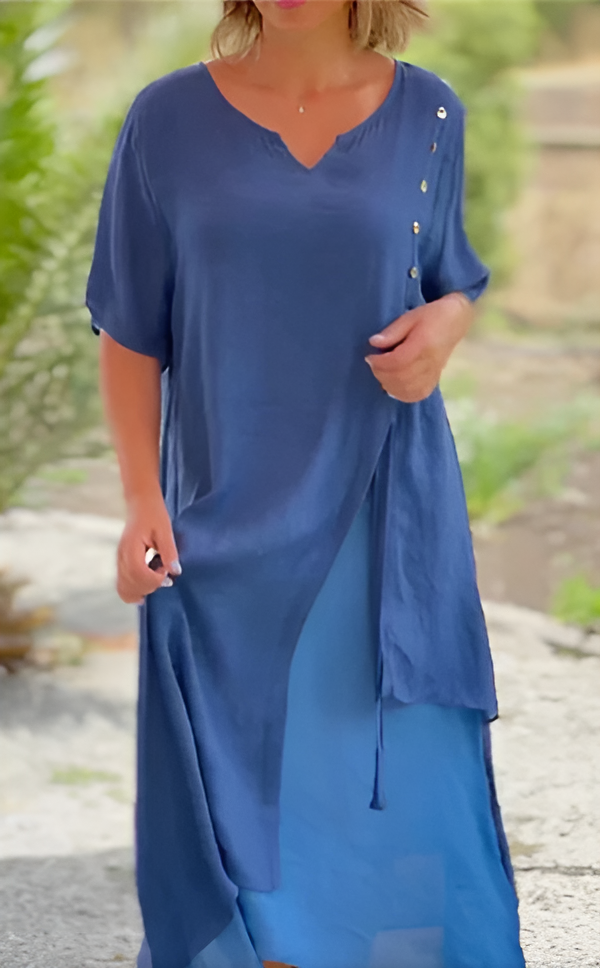 Fernande - Robe d'été aéréeFlavie - Robe maxi femme élégante Bleu