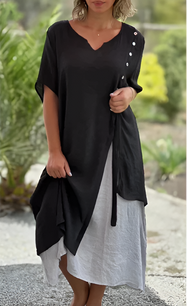 Fernande - Robe d'été aéréeFlavie - Robe maxi femme élégante Noir